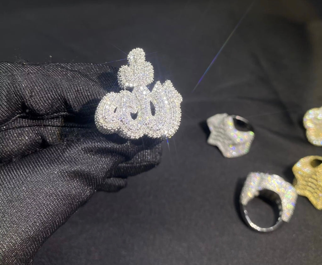 Moissanite Arabic style Ring💎 | Sterling Silver | VVS DHigh clarity|