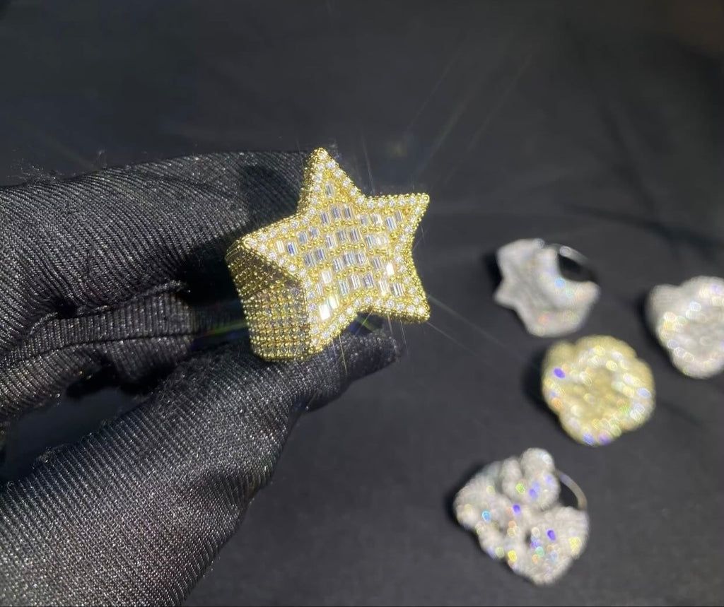 Moissanite Gold Ring | ⭐️ | VVS D High Clarity | 16k Plated |