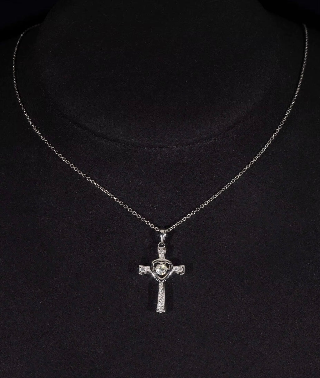 Moissanite unisex Cross Necklace| 925S| 💎✝️ Set of Two| his/hers Sets|