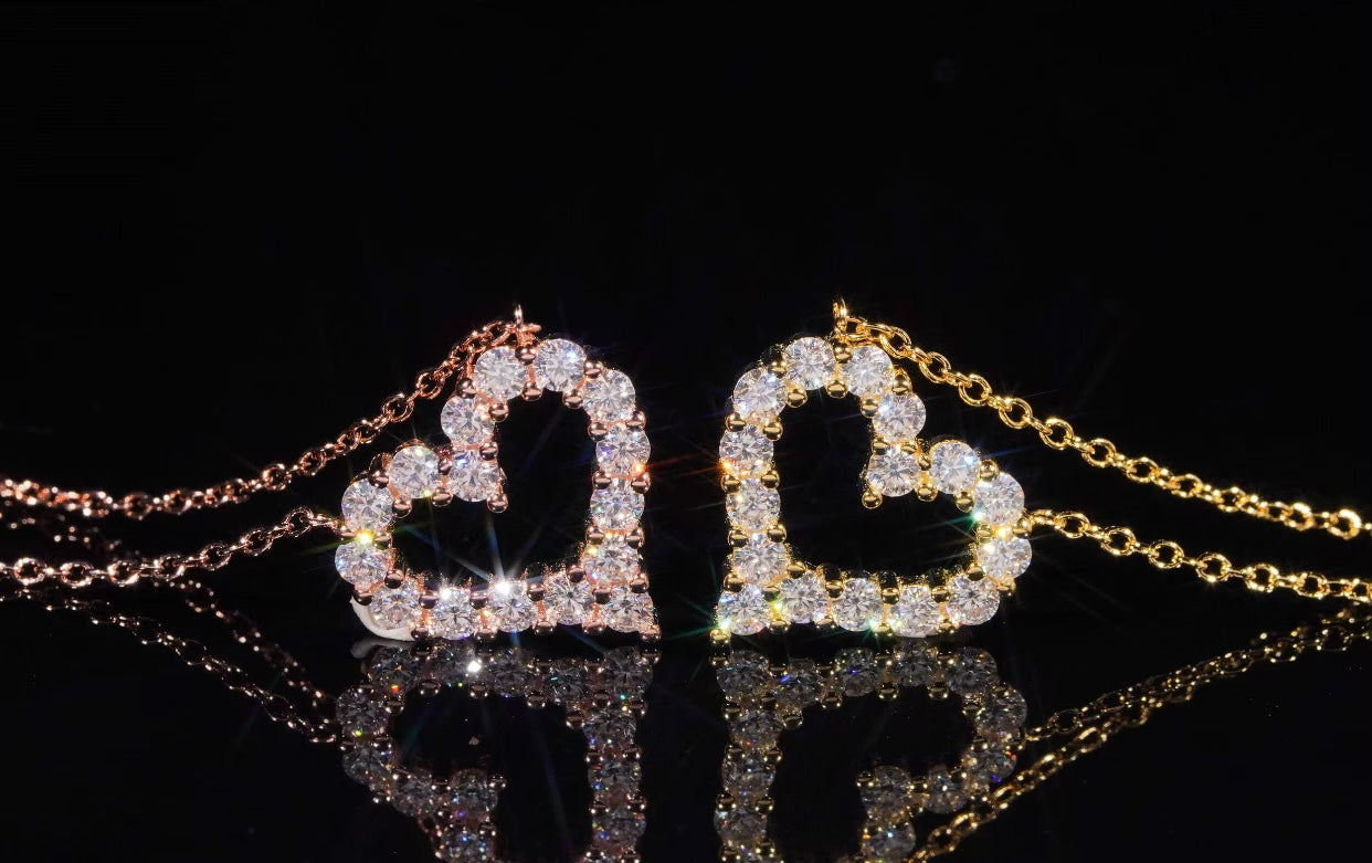 Moissanite Women’s Heart Necklace| ♥️ 💎