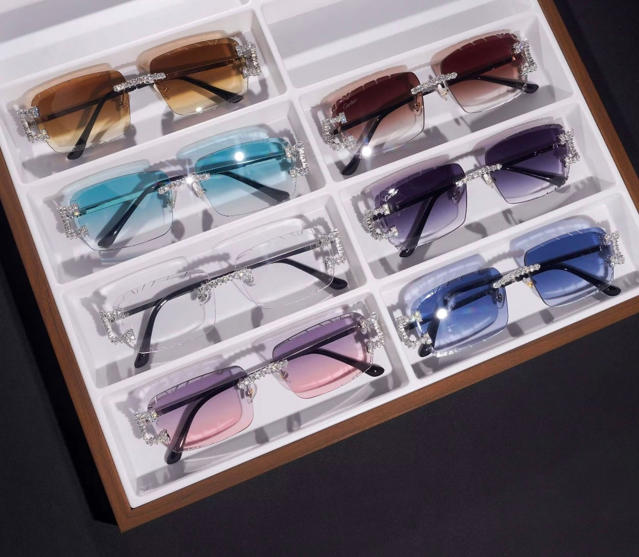 Moissanite Summer/Winter Sunglasses|VVSD | Sterling Silver| 🕶️💎