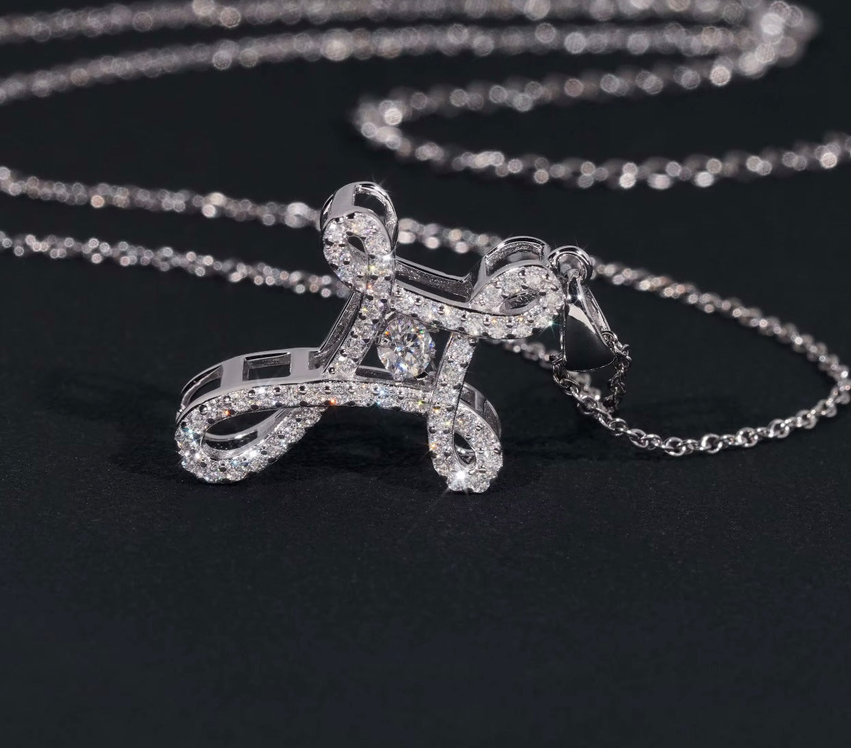 Moissanite Women’s Fancy Cross Necklace| VVS💎| 925S|