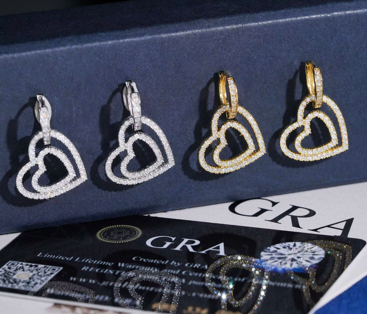 Moissanite ♥️ Hoop Earrings 💎| 18.66mm| Sterling Silver| 16k Gold P|