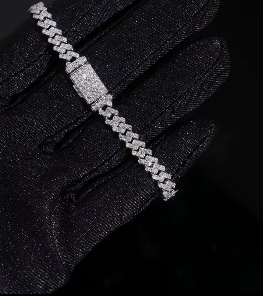Moissanite Cuban Bracelet 5mm| VVS D| 6in-8in L| 925S~ Plated Options available|