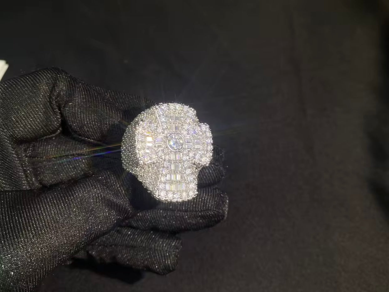 Moissanite Small-Style Big Cross| Sterling Silver| VVS1|💎✝️