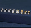 Moissanite VVS1 Earrings| Sterling Silver| 16kGold p|