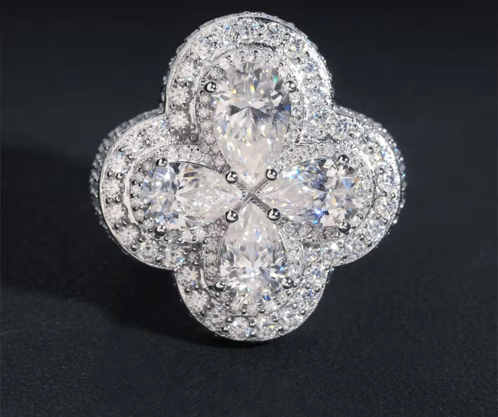 Moissanite Big Stone Ring| VVS |925S|🍀💎