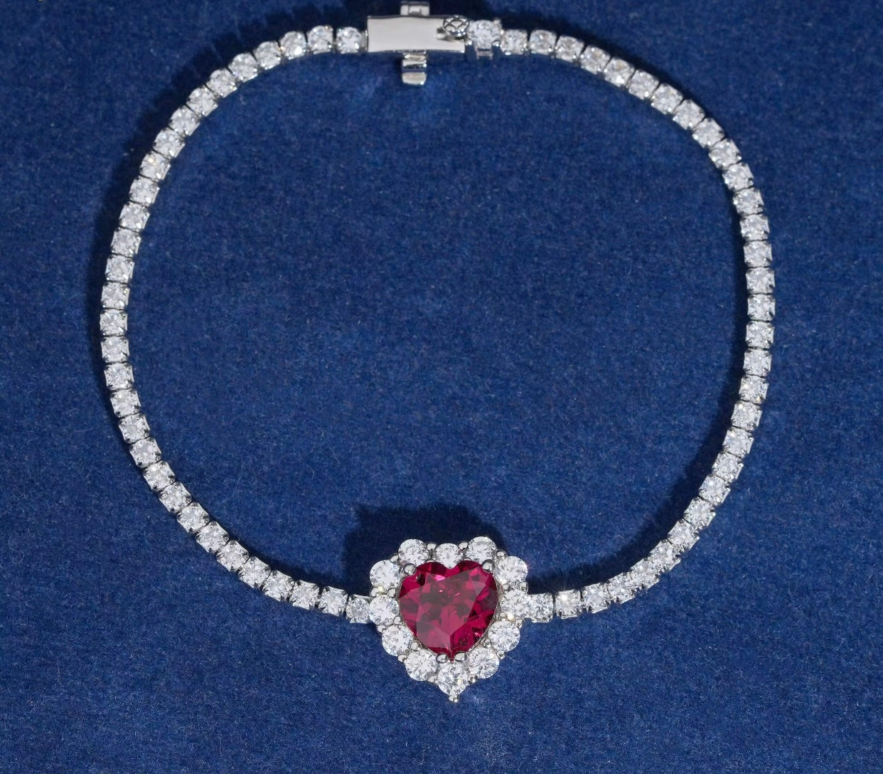 Moissanite Heart Bracelet♥️|VVS1💎| Sterling Silver|