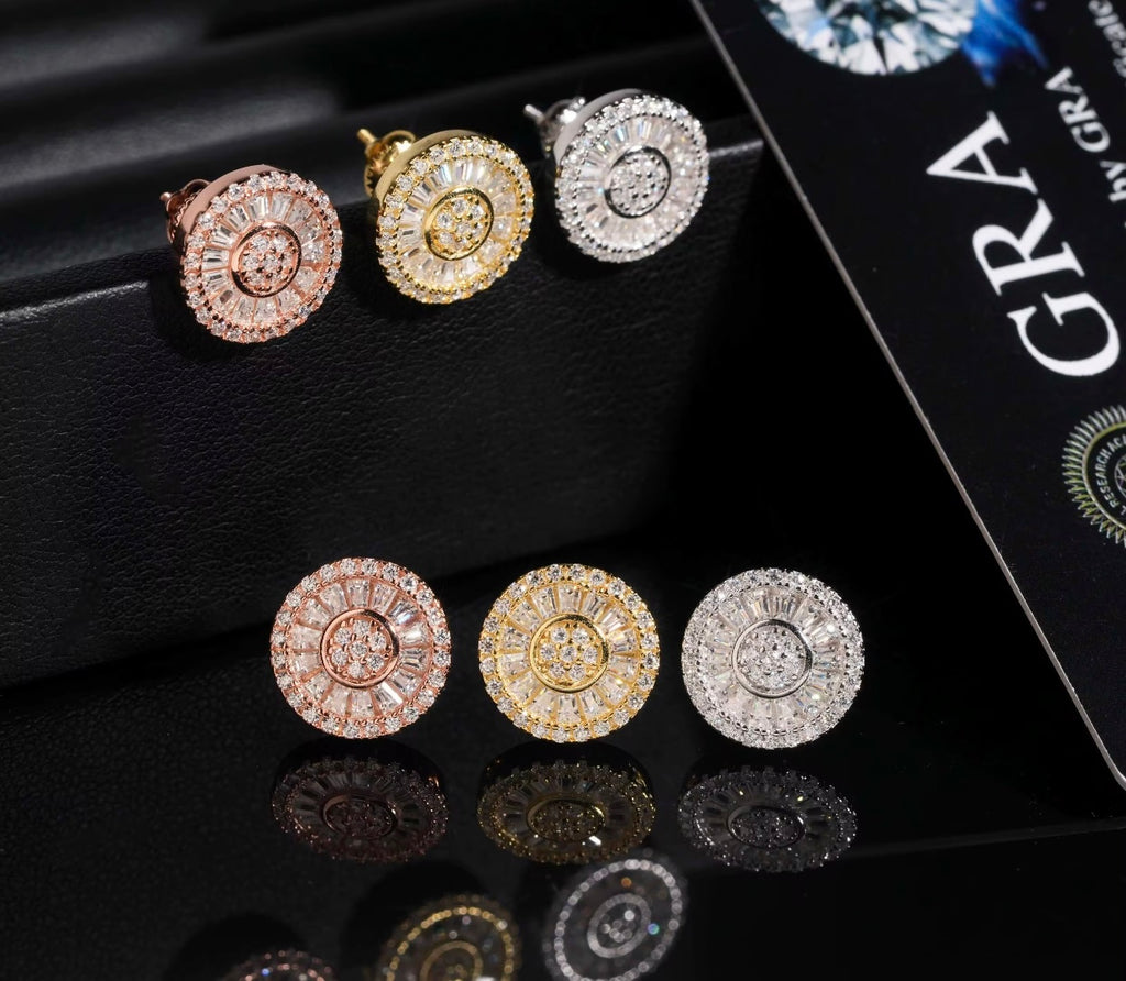 Unisex Moissanite Round Earrings| VVS💎|