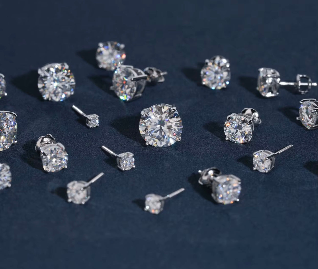 Moissanite VVS Earrings| 925S| 16k Gold P| 16 🌹 Gold P|💎