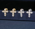 Moissanite VVS1✝️ 💎| Cross earrings| Small|