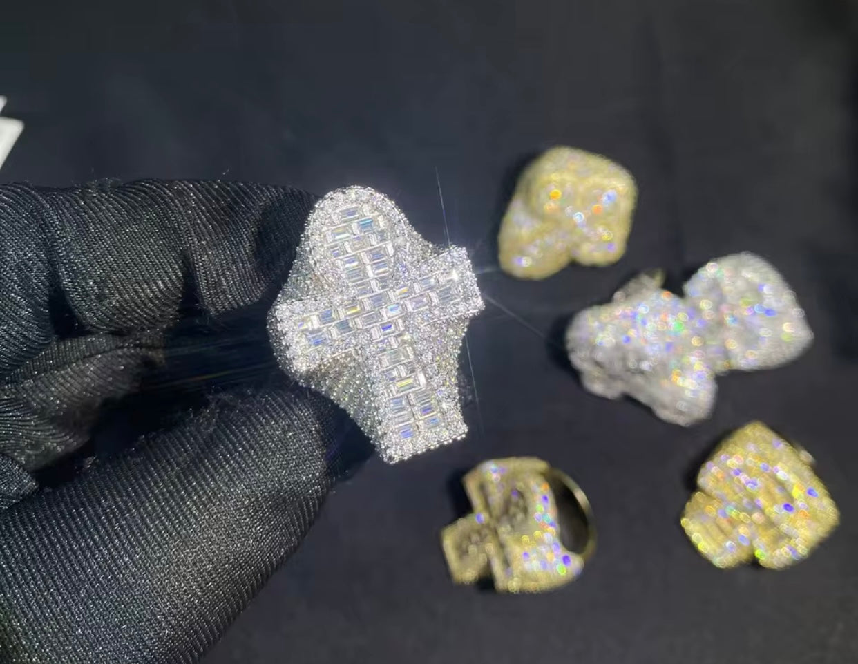 Moissanite ANKH Ring| Sterling Silver|VVSDHigh Clarity| 💎