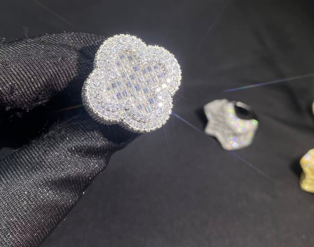 Moissanite Ring | Sterling Silver |VVs D High clarity |