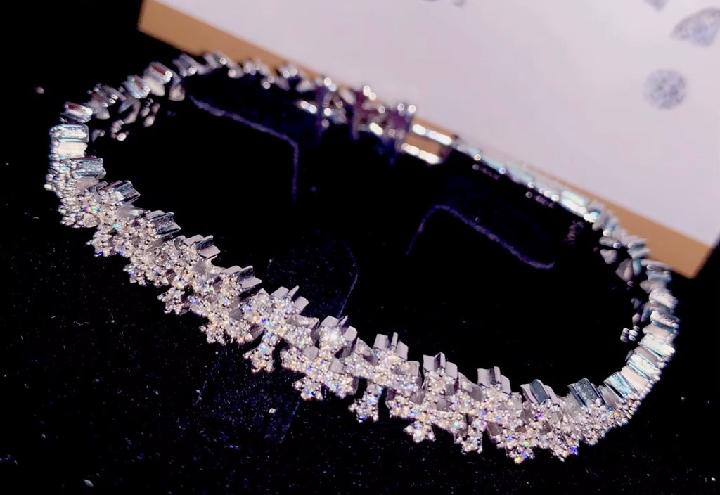 Moissanite Cross Bracelet| VVS D💎| | 6.5in-9in