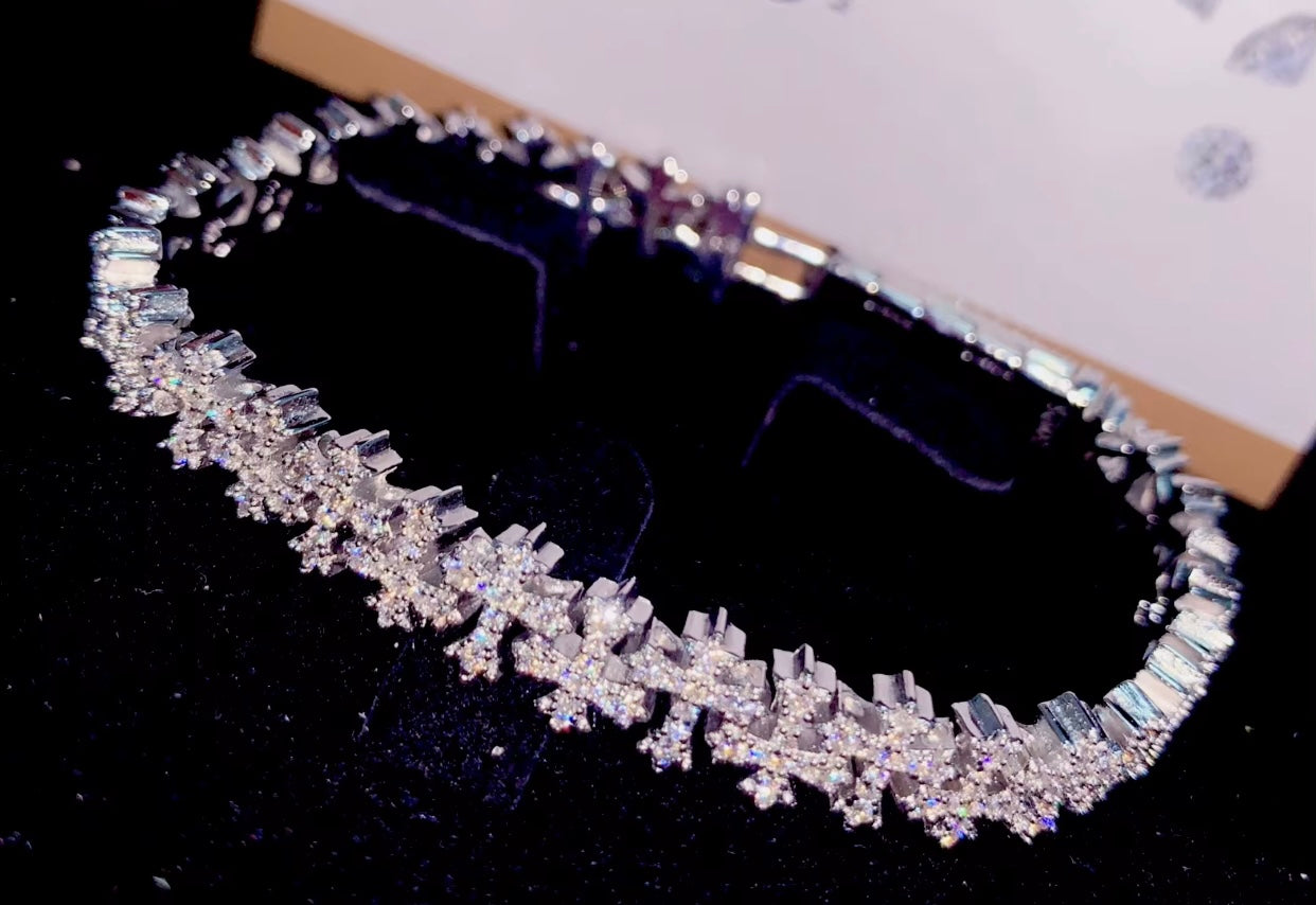 Moissanite Cross Bracelet| VVS D💎| | 6.5in-9in