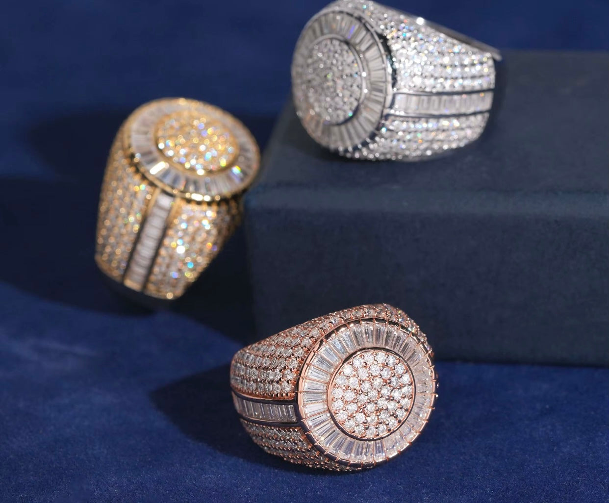 Moissanite VVS1 Ring💎| Sterling Silver| 🌹 Gold P| Gold P