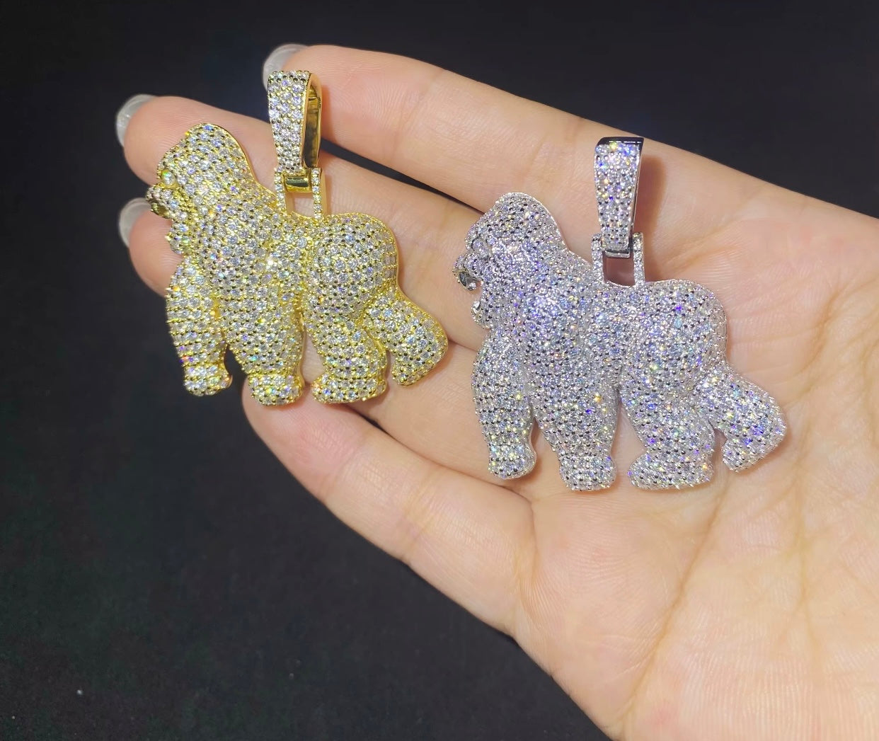 Moissanite 🦍 Pendent | VVS 💎| 925S|