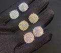 Moissanite VVS1 Earrings💎| 12mm| Round Stud| Sterling Silver| 16k Rose/Gold Plated|