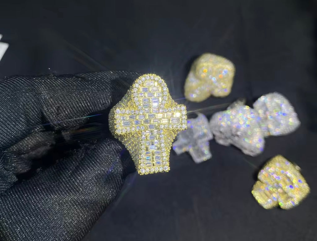 Moissanite ANKH Ring | 16k Gold Plated | VVSD| 💎