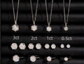 Moissanite Women’s Set| Sterling Silver| Ring| Earrings| Necklace | 0.5ct-3ct 💎 | VVSD|